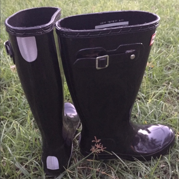 Hunter Boots in Gloss Black
